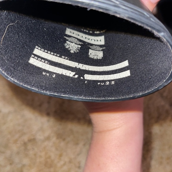 Kids Hunter Boots Matte Black UK 4, US 5. - Picture 4 of 5